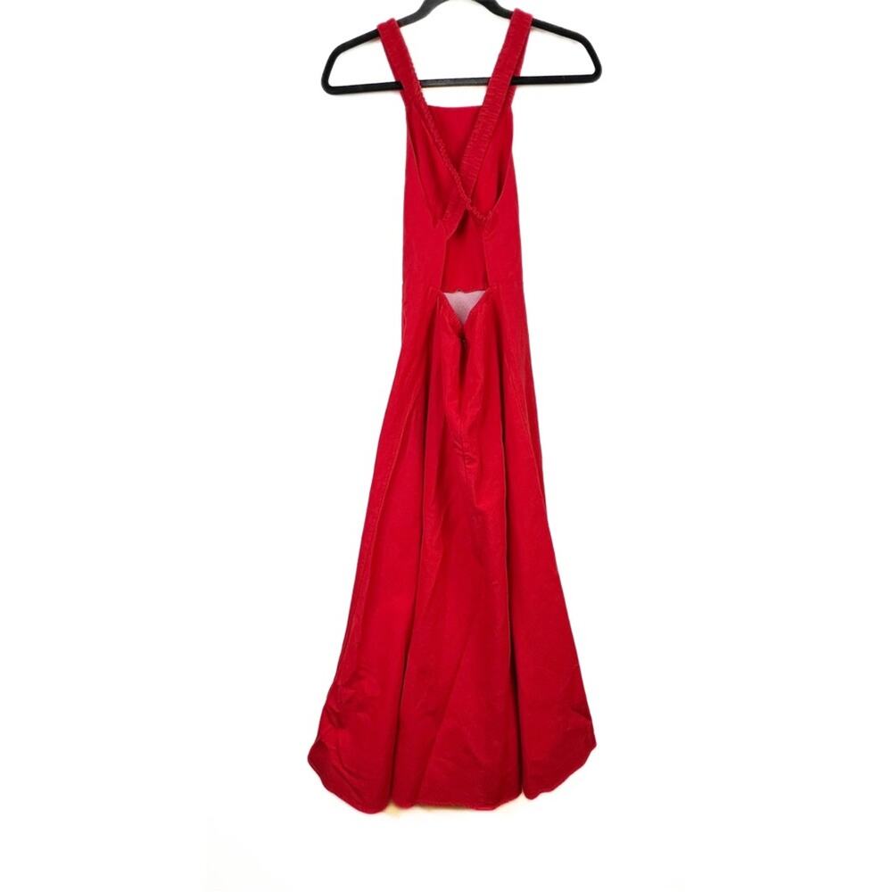 Zara Red Linen Blend Voluminous Strappy Halter Dress. Blogger fave!🔥 - Picture 13 of 13